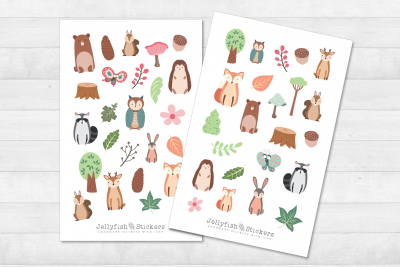 Waldtiere Sticker Set